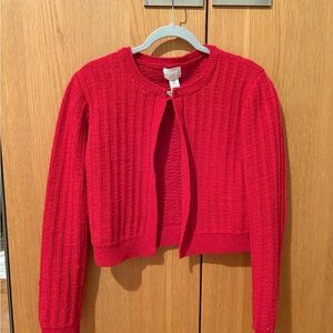 H&M Vibrant Red Knit Cardigan